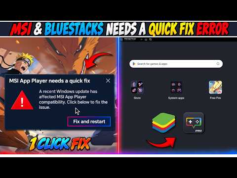 MSI & Bluestacks Need A Quick Fix Error Solve | 1 Click Solution 🔥 Bangla Tutorial 2026