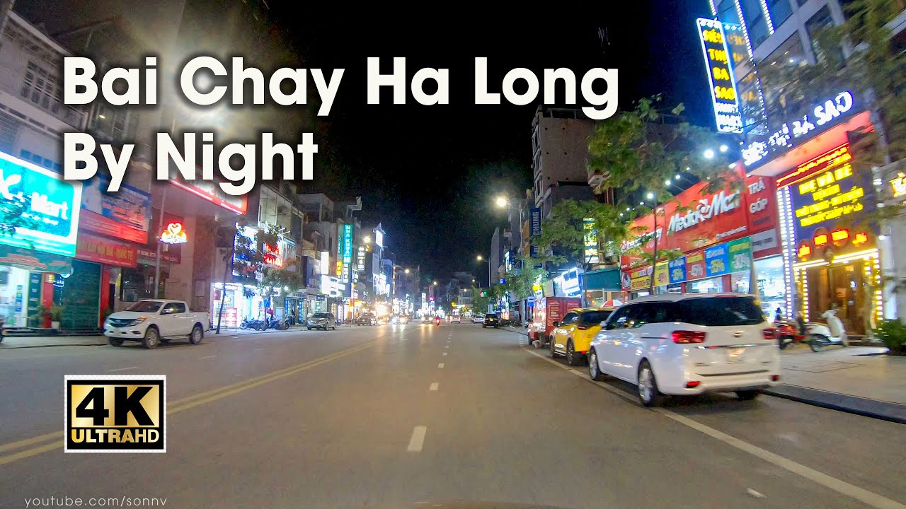 Cái Dăm Hạ Long: Đẹp Rực Rỡ Đường Phố Về Đêm | 4K Video