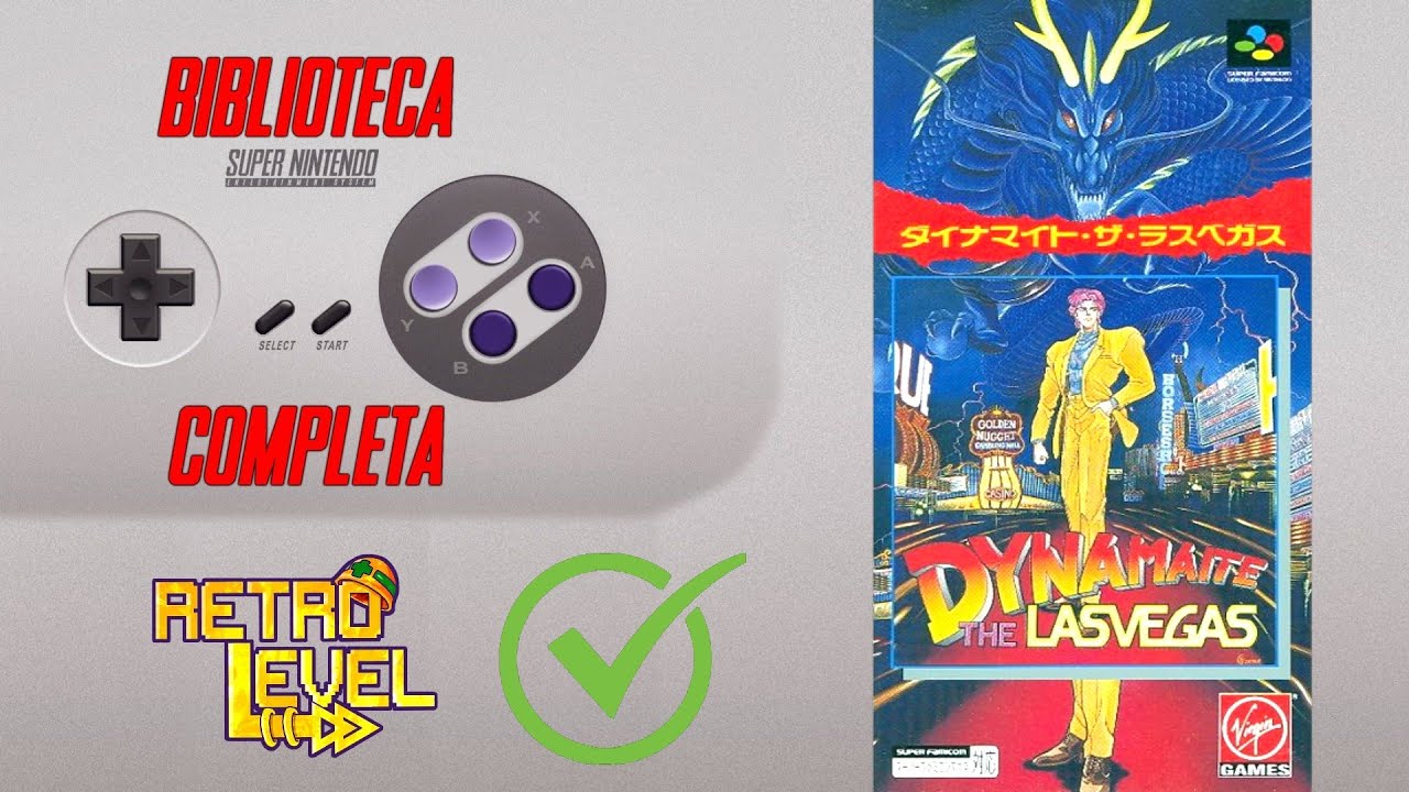 ゲームデジタルLASVEGAS Dynamaite: The Las Vegas - Biblioteca COMPLETA do Super Nintendo
