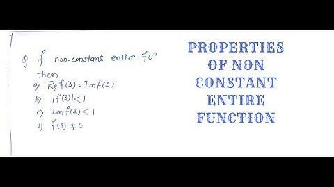 CSIR NET Mathematics|important question for 2018||Properties of entire function