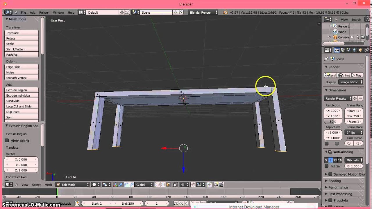 Membuat Kursi Panjang Dengan Blender YouTube