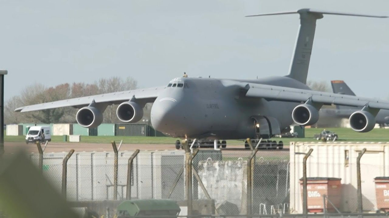US Air Force C-5M Super Galaxy arrives at UK airbase | AFP