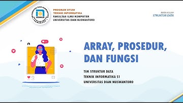 Struktur Data 1b - Review Fungsi, Prosedur, dan Array
