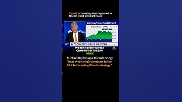 Michael Saylor says MicroStrategy beat every single company in the S&P index using Bitcoin strategy.