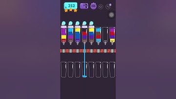 Cups - water sort puzzle | level 252 | ⭐️⭐️⭐️
