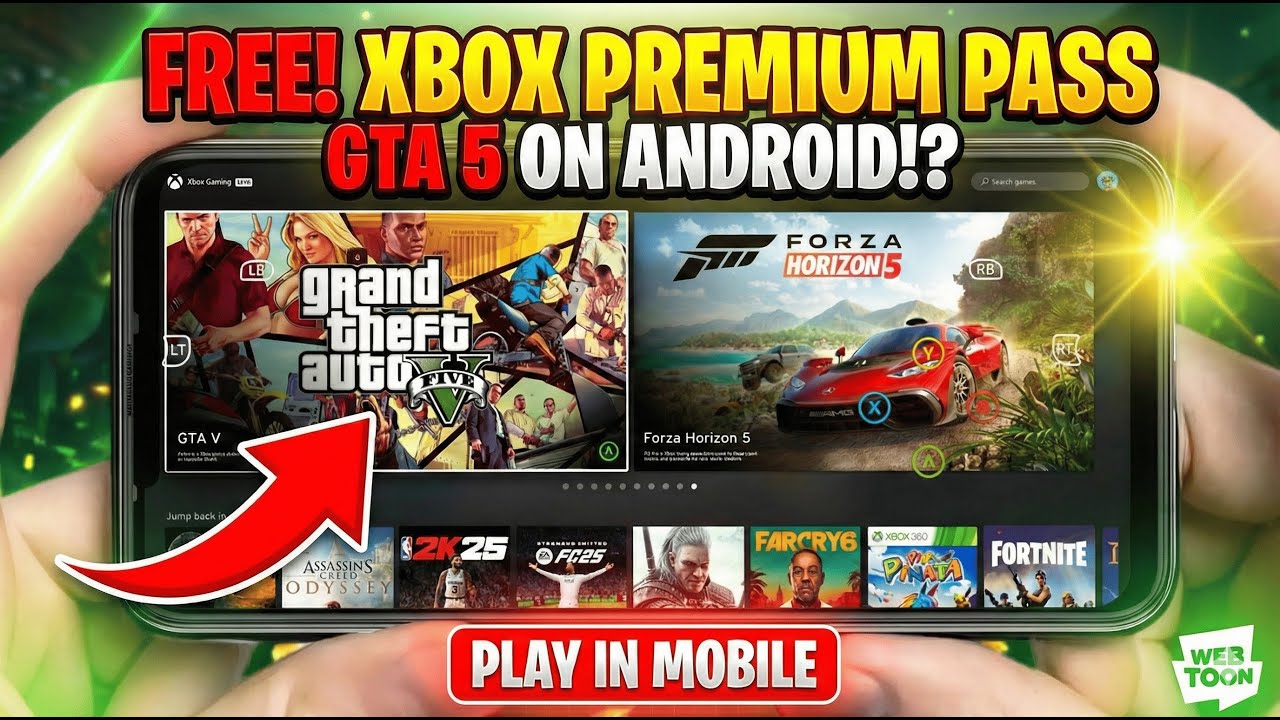 Claim "Free" Xbox Premium Game Pass 🤯 - Play GTA 5 in Android!