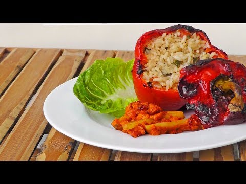 Paprika gefüllt mit Kartoffeln' Bonische Küche#41. 