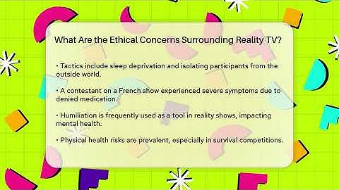What Are the Ethical Concerns Surrounding Reality TV? | The Reality Radar
