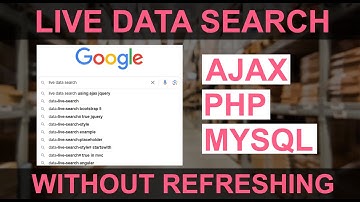 PHP Project: Live Data Search Like GOOGLE  SEARCH using Jquery AJAX PHP MySQL Database #technology