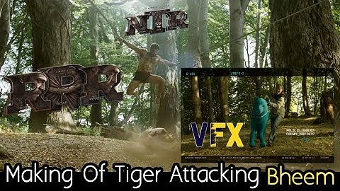 RRR - The Making Of Tiger Attacking BHEEM NTR || RRR Movie Making || NTR || SS RAJAMOULI