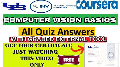 Computer Vision Basics | Quiz Answers | Graded Assignment | Coursera