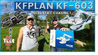 DJI AVATA 2 chasing KFPLAN KF-603 - Test complet d&#39;un avion Air/Terre/Mer à 50€