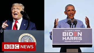 US Election 2020: Obama and Trump in political brawl on campaign trail - BBC News