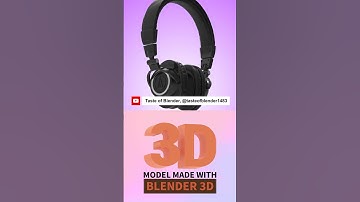 Audio Technica Headphones - 3D model made in Blender #blender #blender3d #blendertutorial #shorts