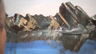 How to paint ocean and rocks in oil or acrylic.