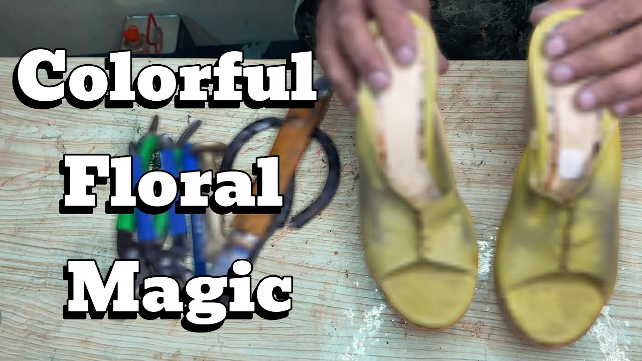 От старого жёлтого к цветочной магии | Яркое преображение каблуков