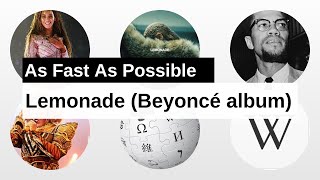 Lemonade (Beyoncé album) As Fast As Possible