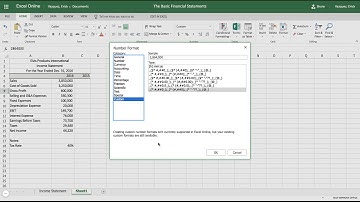 Excel Tutorial: How to Create an Income Statement