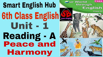 #English #Lesson #TSboard Peace and Harmony Unit - 1/Reading - A/6th class English