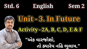 Std 6 English Sem 2 Unit 3 In Future | Activity 2 | Science Fair |GSEB | English lesson by CpNimavat