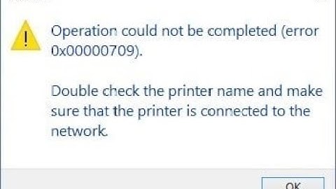 Operation Could Not Be Completed (0x00000709) - Cannot Set Default Printer Error 0x00000709 FIX