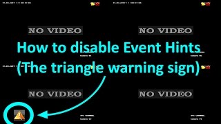 hikvision - how to disable event hints (triangle warning sign)