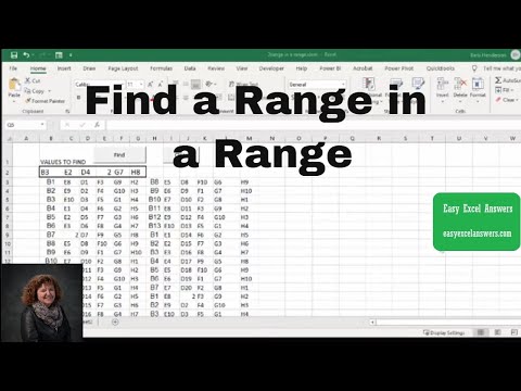 Find a Range in a Range in Excel