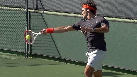 Roger Federer Forehand in Super Slow Motion - Indian Wells 2013