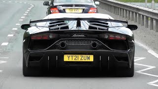 Supercars in Alderley Edge May 2024, SVJ x2, GT3 RS x2, 720s x2...