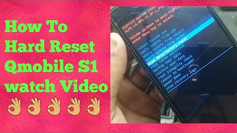 Qmobile s1 Hard reset  And Remove Pattern Lock