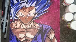 Drawing Gohan Beast on Canvas | Dragon Ball Super Hero