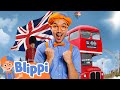 Blippi explores london on a doubledecker bus  educationals for kids