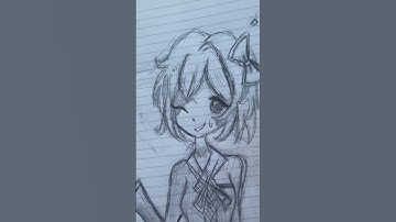 SAYORI DDLC DRAWING #dokidoki 💙📚