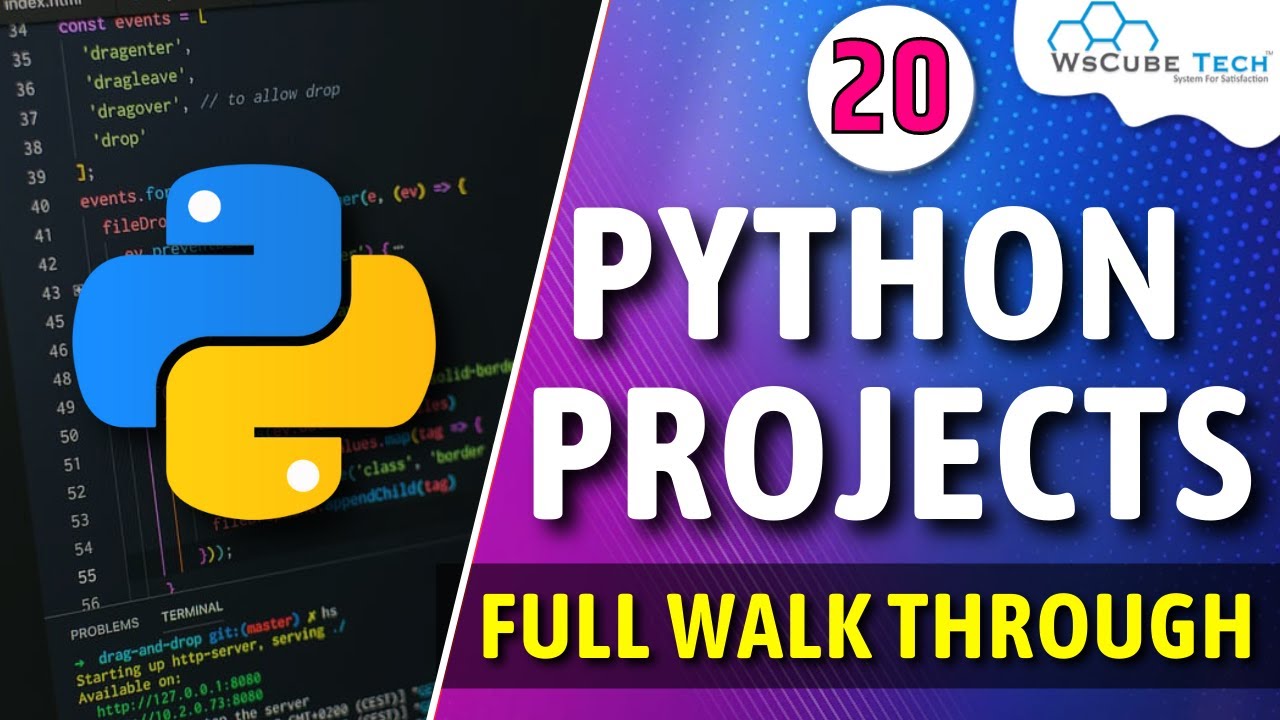 Top 20 Python Projects for Beginners to Advanced – Full Walk Through