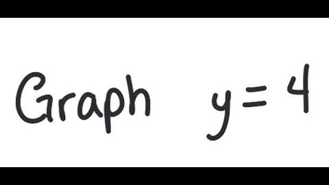 Line: Graph the line y = 4