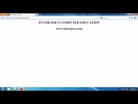Frameset In HTML Tamil