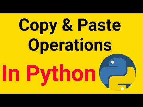 How to Do Copy And Paste operations in Python | Python projects