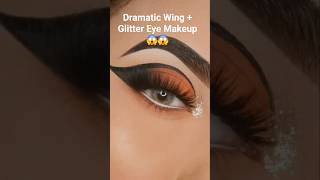 🔥Bold Orange Cut Crease Eye Look! #shorts