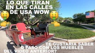 🤔Q? PASO CON LOS MUEBLES DEL VIDEO PASADO😢/ LO QUE TIRAN EN USA / YARD SALE / VENTA DE GARAGE EN USA