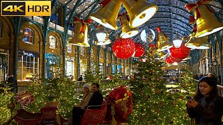 3 HOURS of London Christmas Walk  The Best of London Christmas Compilation [4K HDR]