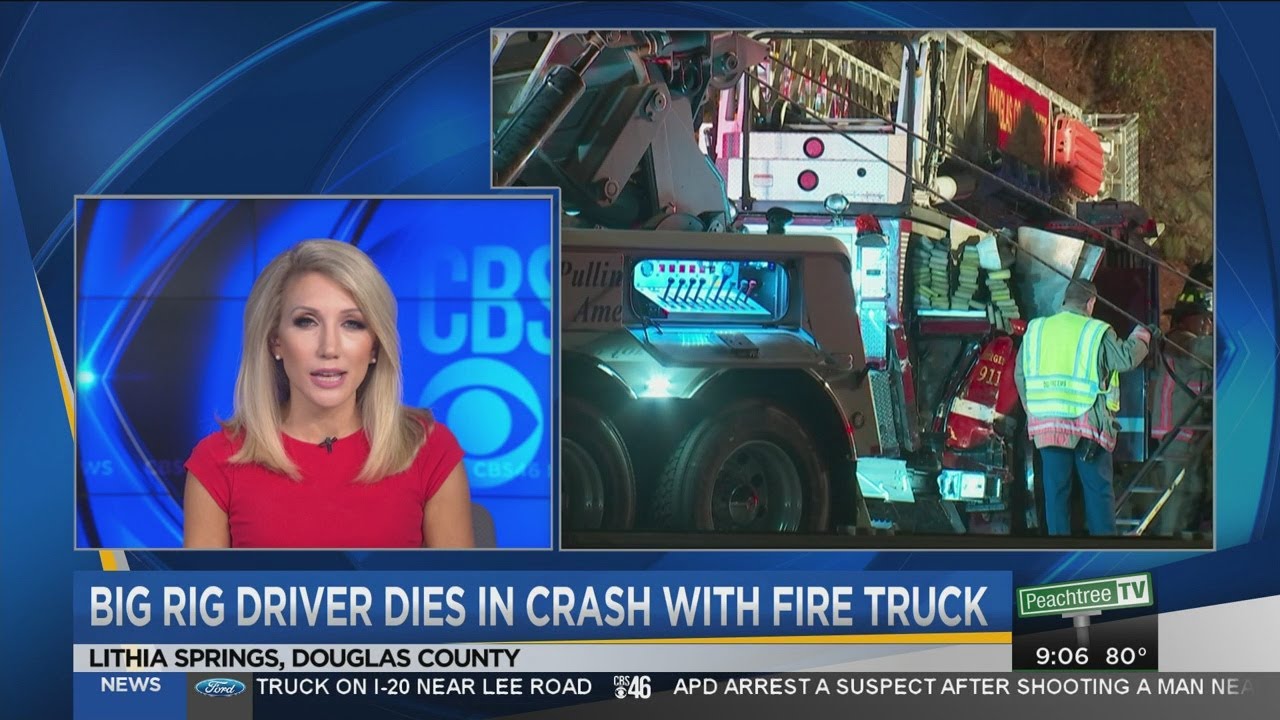 Big rig driver dies in crash with fire truck - YouTube