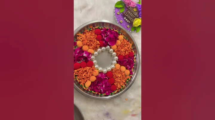 DIY pooja thali decoration idea | aarti thali #shorts #shortvideo #youtubeshorts #shortsfeed