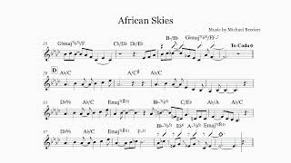 African Skies by Michael Brecker  Sheet Music