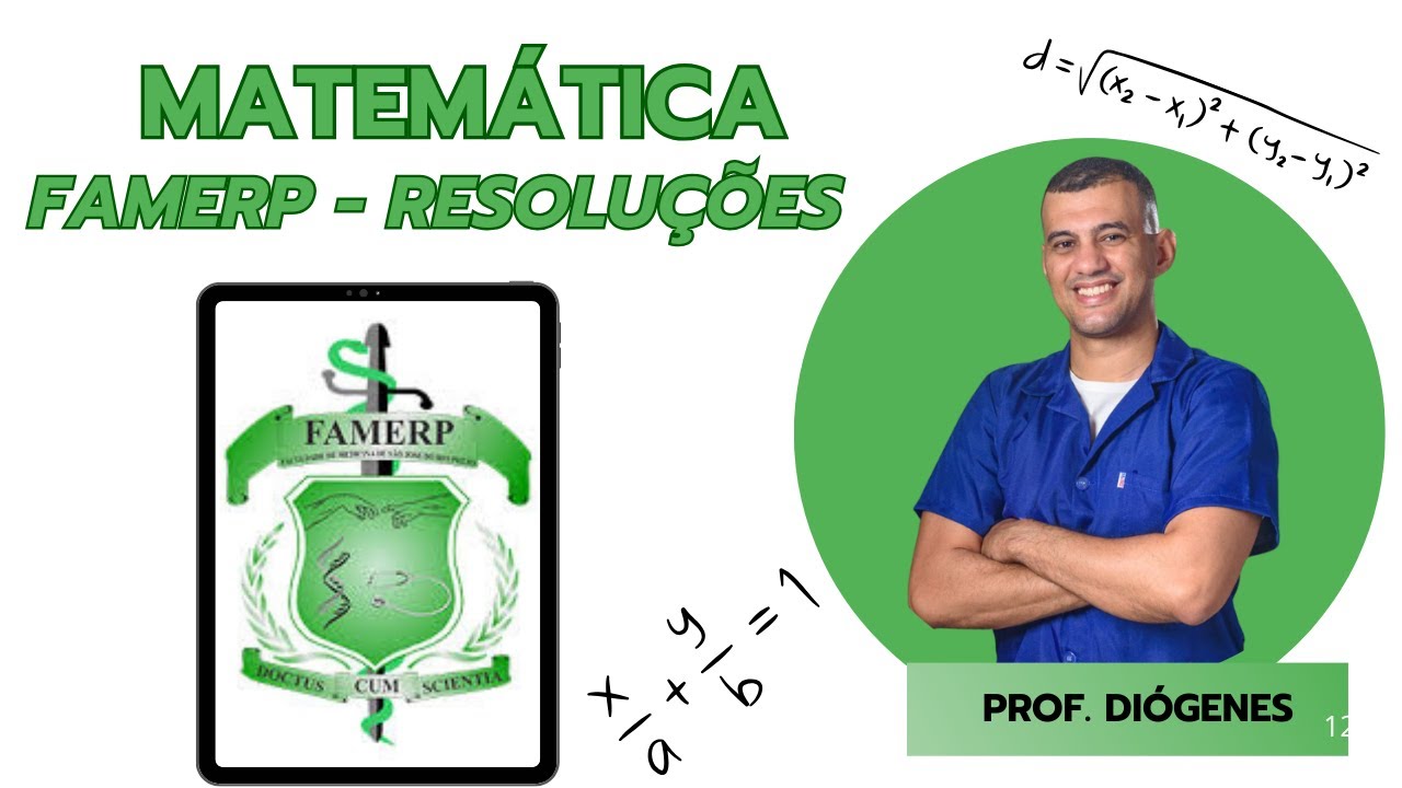 Retângulo  - Trigonometria - Geometria - FAMERP - MATEMÁTICA