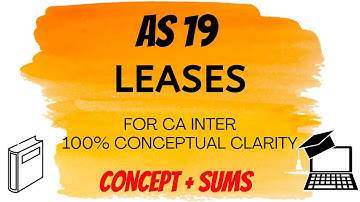 AS 19 in ENGLISH - Leases - Part 1 || CA Inter/IPCC || ACCOUNTS