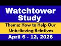 Watchtower Study | Meaningful Comments | April 6 – 12, 2026 | How to Help Our Unbelieving Relatives