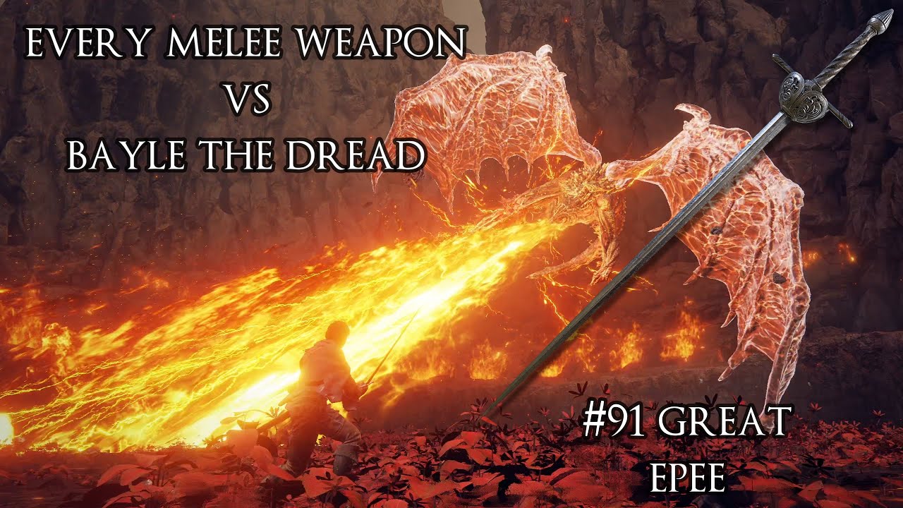 Every Melee Weapon vs Bayle the Dread #91 Great Epee