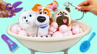 Secret Life of Pets Bubble Bath & Grooming While Learning with Imagine Ink Coloring Book! screenshot 2