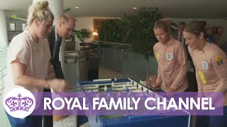 Prince William Has Face-Off With Lionesses in Game of Foosball