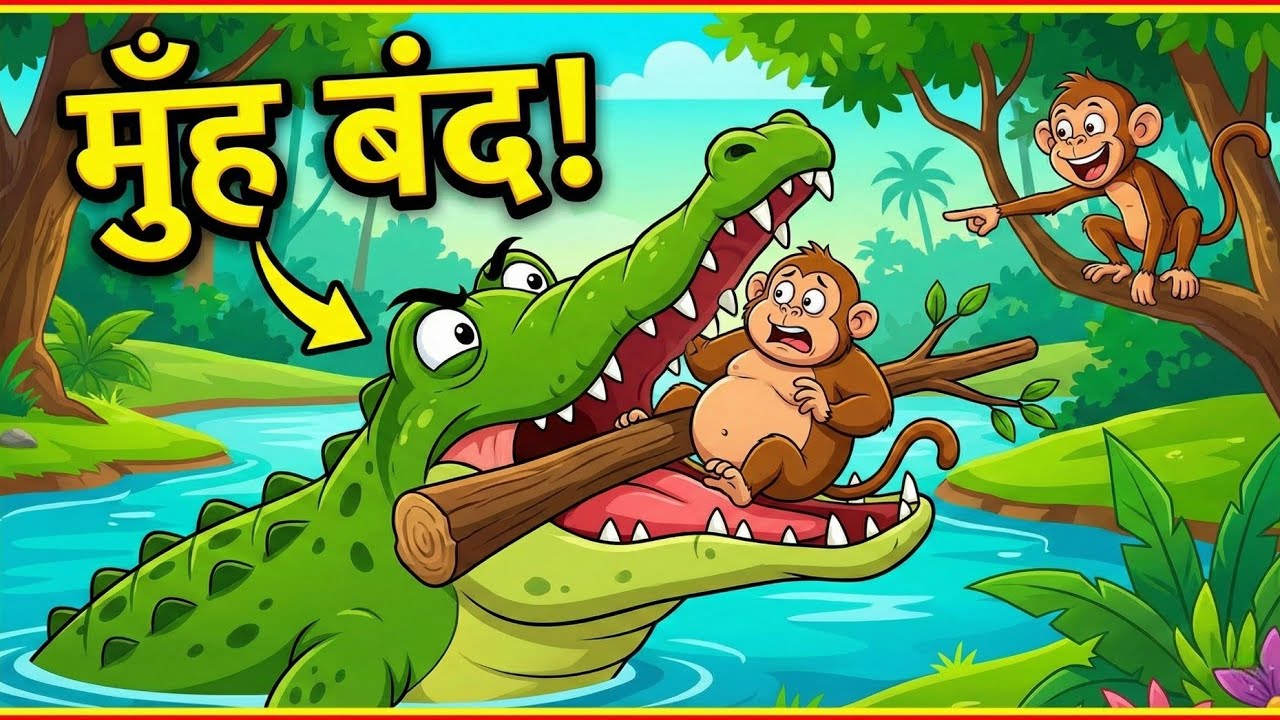 मोटू बंदर को मगरमच्छ ने निगला? 🐊😱 | Motu vs Crocodile|  Motu Bandar Ki Kahani (Part 2)